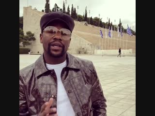 floyd mayweather at acropolis in athens, greece.