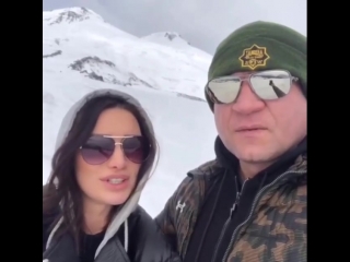 cool day on elbrus alexander emelianenko with his wife polina.