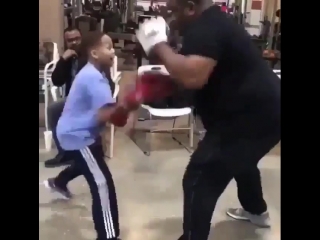 that moment in boxing when the teens hit the paws better than you.