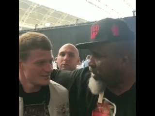 the scandalous shannon briggs met with alexander povetkin at the weigh-in of joshua povetkin.