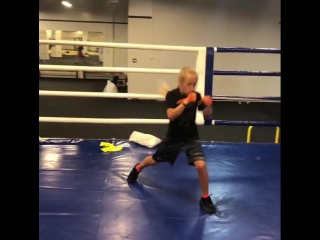 boxing training of promising ukrainian kira makogonenko.