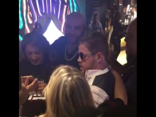 canelo alvarez in las vegas the night before the weigh in, receiving love from his fans.