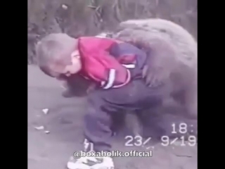 khabib nurmagomedov's first fight with a bear.