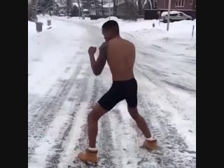 when you are a boxer and a walrus in one person. a series of boxers in the cold.