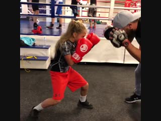 boxing training by promising ukrainian kira makogonenko.