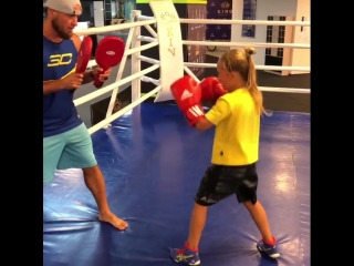 boxing training of promising ukrainian kira makogonenko.