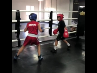 boxing training of promising ukrainian kira makogonenko.