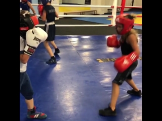 boxing training of promising ukrainian kira makogonenko.