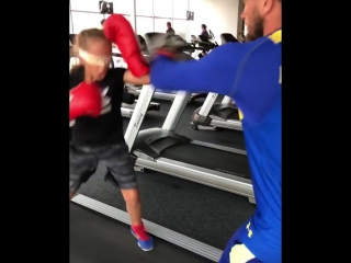 boxing training of promising ukrainian kira makogonenko.