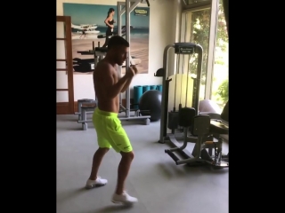 vasily lomachenko maintains his fitness while on vacation in turkey.