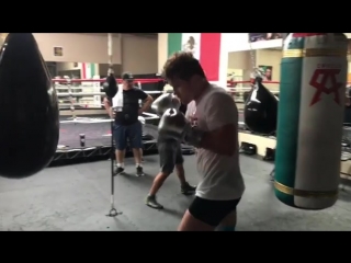 canelo continues his preparation for the fight with gennady golovkin.