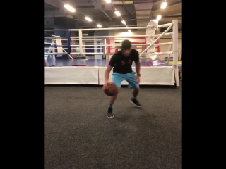 a good ball workout for a boxer's leg mobility.