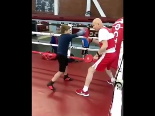 training at the floyd mayweather boxing academy.