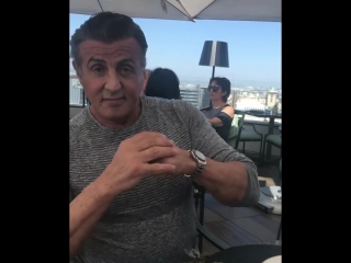 joint lunch in los angeles vasily lomachenko and sylvester stallone.