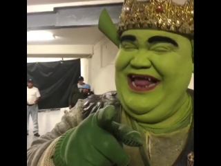 shrek came to the fight to support the fighter fernando vargas.