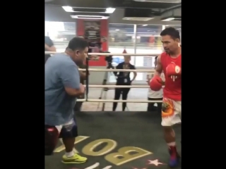 pacquiao continues to prepare for the fight with matisse.