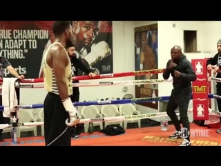 floyd mayweather prepares his ward badu jack for a fight with adonis stevenson.