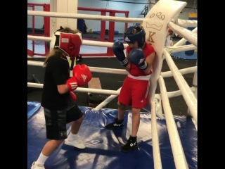 promising 9-year-old ukrainian kira makogonenko teaches boys boxing.