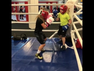 promising 9-year-old ukrainian kira makogonenko teaches boys boxing.