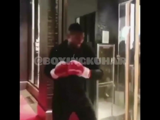 anthony joshua breaks glass.