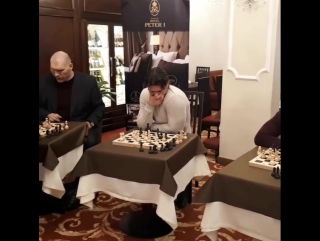 fedor emelianenko and nikolai valuev played chess against anatoly karpov.