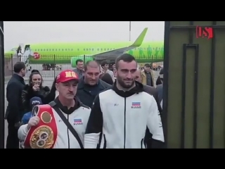 how the champion murat gassiev was met in ossetia.