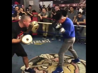 mikey garcia's open training before the fight with sergey lipinets.