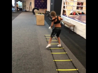 obstacle course for boxer coordination.