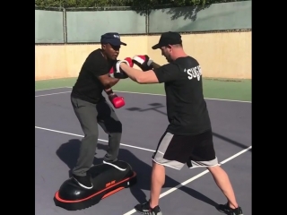 training old sugar ray leonard on the new machine.