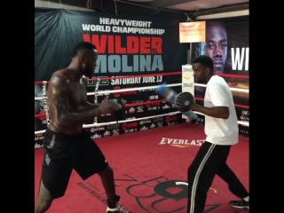 how does deontay wilder work out his left side.