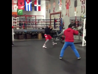 preparation of sergey kovalev for the fight with vyacheslav shabransky.