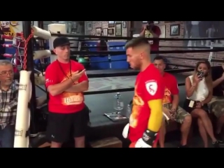 vasily lomachenko open training before the fight with marriaga.