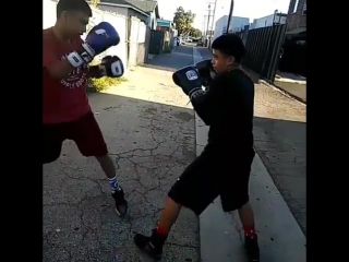 pair work of mexican teen outdoors.