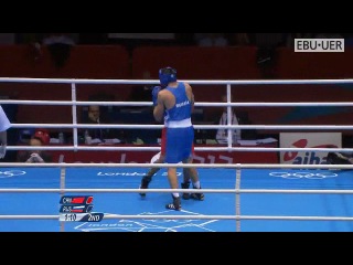 london 2012. boxing. andrey zamkovoy vs mai qun